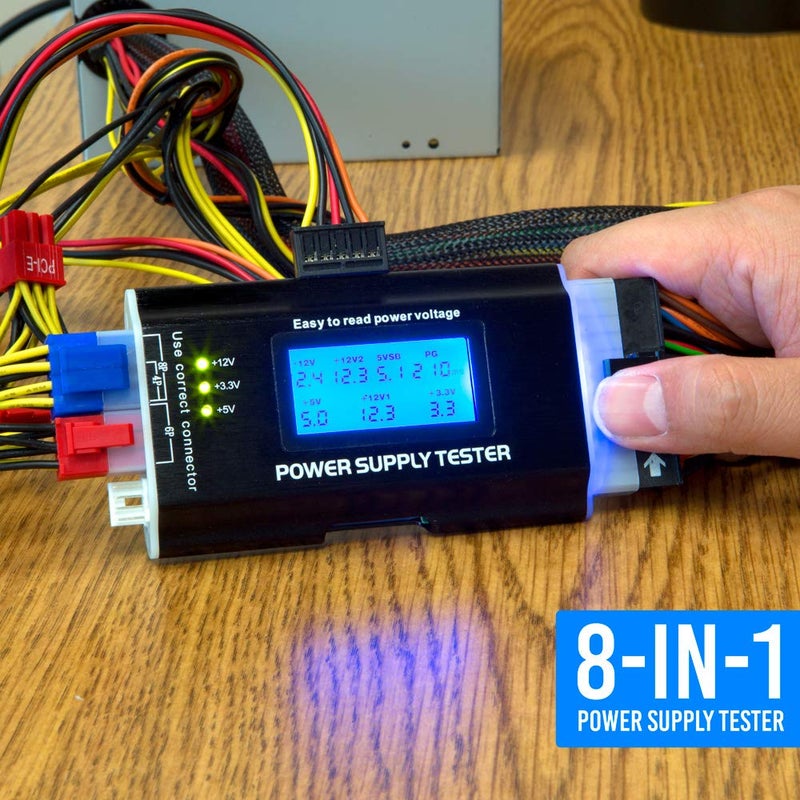 Kingwin PC Computer Power Supply Tester, Digital LCD Screen, ATX/ITX/IDE/HDD/SATA/BYI (KPST-01) - Image 2